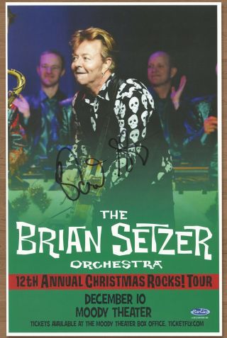 Brian Setzer Autographed Gig Poster Stray Cats