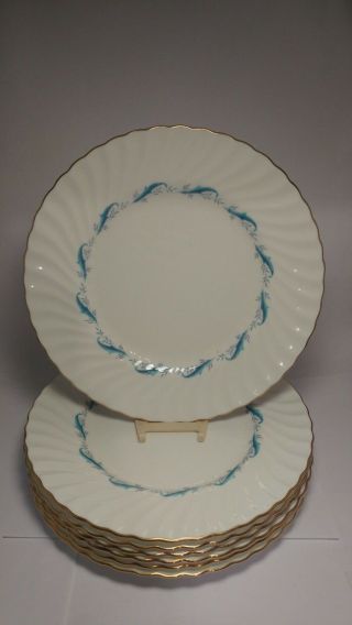 Set Of Seven Minton Downing S665 10 3/4 " Dinner Plates