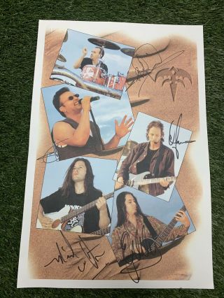 Rare Autographed Queensryche Promo Poster Rock Band Signed With Picture
