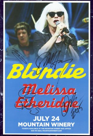 Blondie Autographed Gig Poster Debbie Harry,  Chris Stein,  Clem Burke