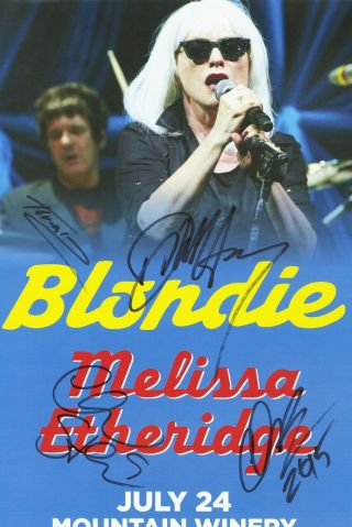 Blondie autographed gig poster Debbie Harry,  Chris Stein,  Clem Burke 2
