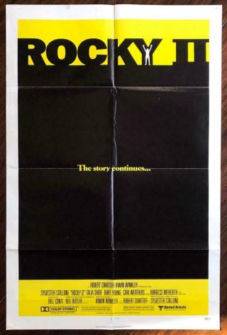 Rocky Ii 2 1979 Sylvester Stallone Sports Boxing Movie Poster Black Box