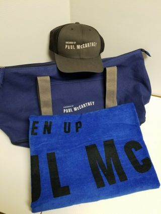 Paul Mccartney Freshen Up 2019 Tour Vip Baseball Cap Hat Fan Bag & Towel Ac3