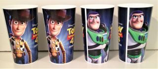 Disney Pixar Toy Story 4 2019 Movie Theater Exclusive Four 44 Oz Plastic Cups