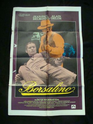 Borsalino Movie Poster Alain Delon Jean - Paul Belmondo 1970 One Sheet