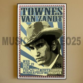 Townes Van Zandt Framed Poster September 19 1973 Minneapolis Mn Live Tour