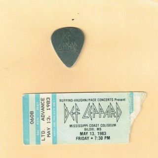 Def Leppard Steve Clark Metal Guitar Pick 1983 Pyromania Tour