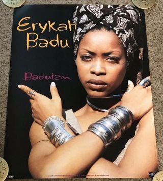 1997 Erykah Badu Promo Poster - Baduizm,  Rolled,  18x24