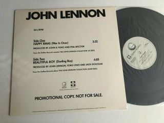 John Lennon 12” Promo Rare Happy Xmas (war Is Over)