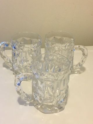 Tiffany & Co Rock Cut Beer Glasses Set Of Three (3)