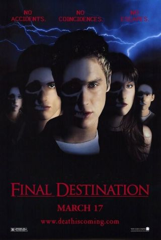 Final Destination Movie Poster 1 Sided 27x40 Devon Sawa Ali Larter