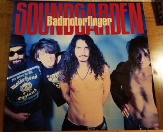 Soundgarden " Badmotofinger " Vintage Concert Poster - Double Sided - Detroit Show