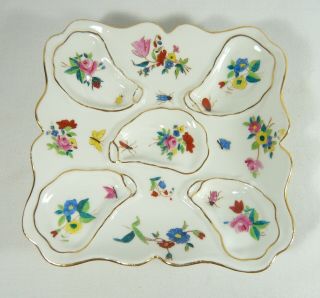 Antique Oyster Plate Altrohlau Bohemia Victoria Pottery Square Dish Porcelain