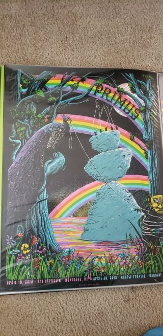 Primus Concert Poster Print Moon Rain Foil By Neal Williams