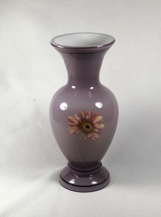 Fenton Hand Paint Vase Singed 3