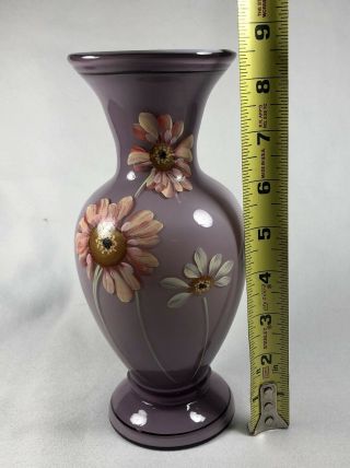 Fenton Hand Paint Vase Singed 5