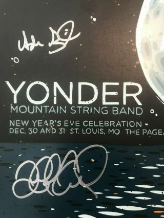 Yonder Mountain String Band - RARE - Concert poster - Signed by the BAND 3