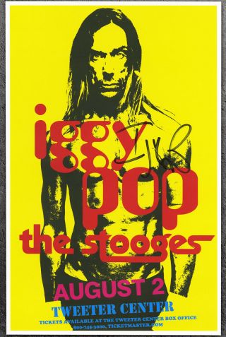 Iggy Pop Autographed 2008 Gig Poster Passenger,  Dead Don 