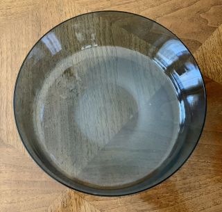 Timo Sarpaneva Iittala glass blue 8 3/4” bowl,  Finland,  mid - century modern RARE 3