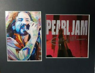 Eddie Vedder " Pearl Jam " Authentic Autograph 8 X 10 Photo Display W/coa
