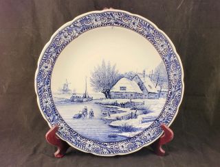 Large 15 - 1/2 " Boch Royal Sphinx Maastricht Delft Charger/plate Artist Sonneville