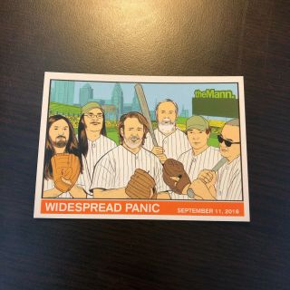 Widespread Panic Baseball Card Poster September 2016 The Mann Philadelphia Pa