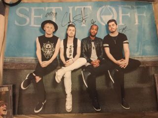 Authentic Set It Off Band Autographed/signed Poster From Vans Warped Tour