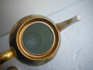 Antique Porcelain SIGNED TEA CHOCOLATE POT - Thomas Sevres Bavaria - Yellow Rose 5
