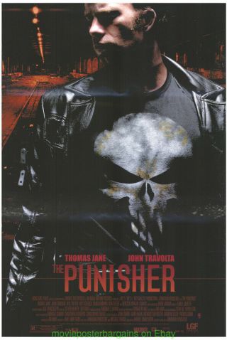 The Punisher Movie Poster 1 Sided 27x40 Thomas Jane John Travolta
