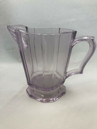Vintage Purple Depression Glass Pitcher 5” Tall