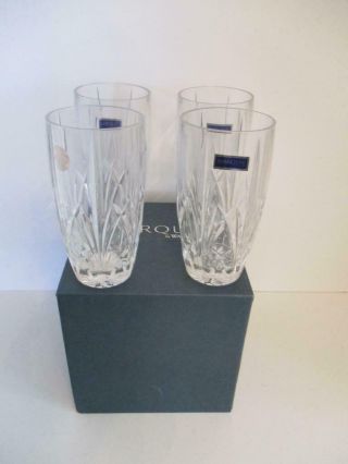 Waterford Crystal Marquis Brookside Hiball Glasses Set Of 4