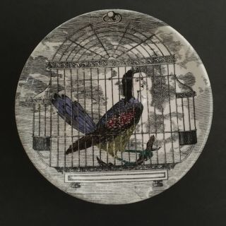 Fornasetti L’arpie Gentili Coaster Small Plate Lady Birds Purple 4.  5” Dia