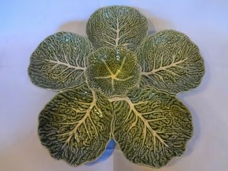 Bordallo Pinheiro - Green Cabbage - 6 Part Relish Dish