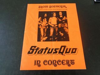 Status Quo Rare 1973 Uk Tour Programme