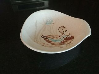5 Red Wing Bob White Quail Lugged Soup Bowl 8 ",  Hand Painted,