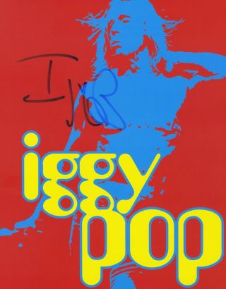 Iggy Pop autographed live show gig poster The Dead Don ' t Die,  Lust For Life 2