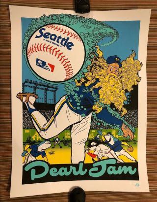 Pearl Jam - Ames Bros Poster Safeco Field Seattle 2018 In Hand Home Away Shows