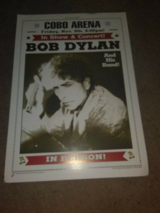 Bob Dylan Concert Poster Cobo Hall Rare