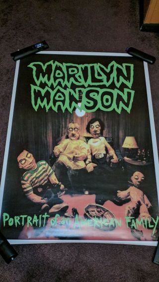 Marilyn Manson Poster Portrait Of An American Family 24x36 Uk Oop Rare Htf