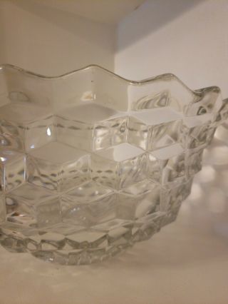 Vintage American Fostoria Punch Bowl,  14 Inches Wide,  by 6 1/4 Tall 4