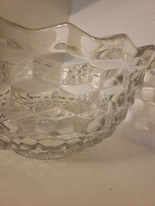Vintage American Fostoria Punch Bowl,  14 Inches Wide,  by 6 1/4 Tall 5
