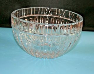 Rare Large 10 " Tiffany & Co.  Atlas Cut Crystal Bowl All Purpose W/box