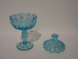 Vintage Light Blue Moon and Stars Candy Dish 2