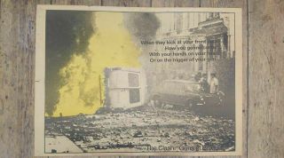 Rare Orig Clash " Guns Of Brixton " 1982 Take The 5th Vancouver Gig Poster