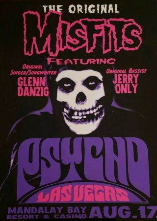Misfits Psycho Las Vegas Silkscreen Poster 6/17/2019 Limited 452/1000