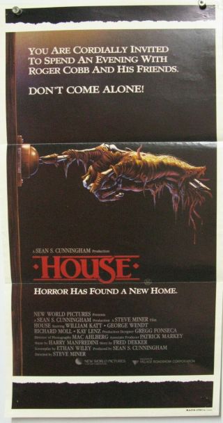 House William Katt George Wendt Steve Miner Comedy Horror Aus Daybill 1985