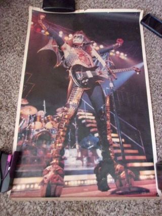 Kiss 1977 Alive Ii/love Gun Gene Simmons Poster -