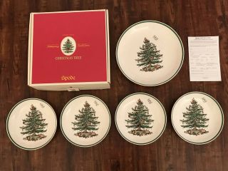 Spode Christmas Tree 5 Piece Bowl Set Made In England