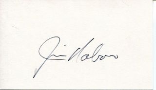 Jim Nabors Autograph Actor In Gomer Pyle & The Andy Griffith Show Signed Card