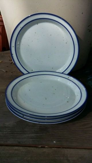 Set Of 4 Dansk Blue Mist Salad Plates 8 - 1/2 "